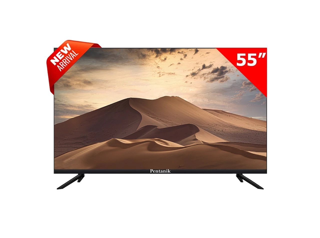 Pentanik 55 Inch 4k Frameless Voice Control Android TV